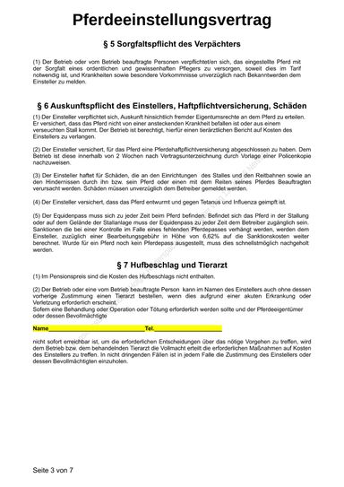 Mustervertrag Seite 3