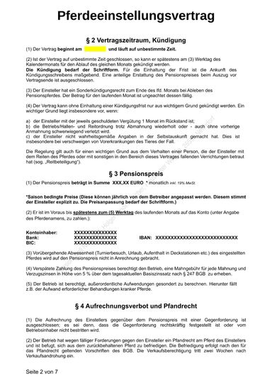 Mustervertrag Seite 2